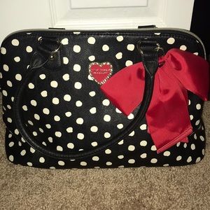 Polkadotted Betsey Johnson purse